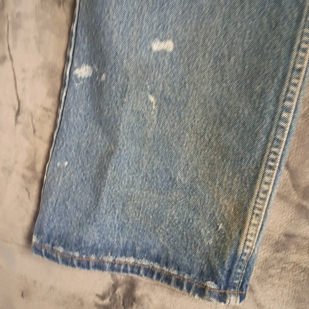 Levi's 517 Bootcut Jeans Mens 34x29 Light Wash Orange Tab Vintage Distressed
